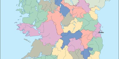 Зураг ирландын газрын зураг вектор