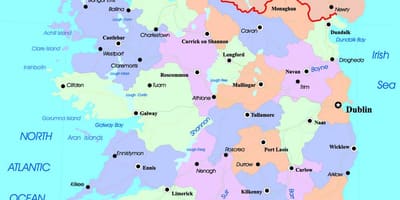 Улс төрийн газрын зураг ирланд, хойд ирланд