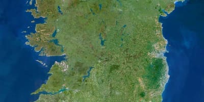 Газрын зураг, хиймэл дагуулын зураг ирланд
